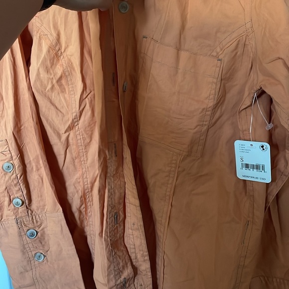 We‎ The Free NWT Small Orange Button-Up Shirt - Picture 6 of 7